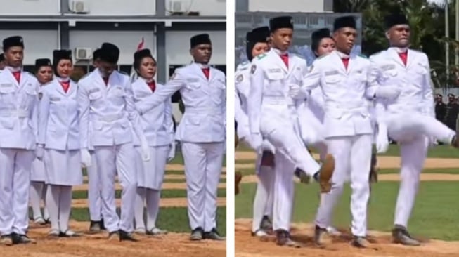 Anggota Paskibraka Hampir Tumbang Saat HUT RI ke-80