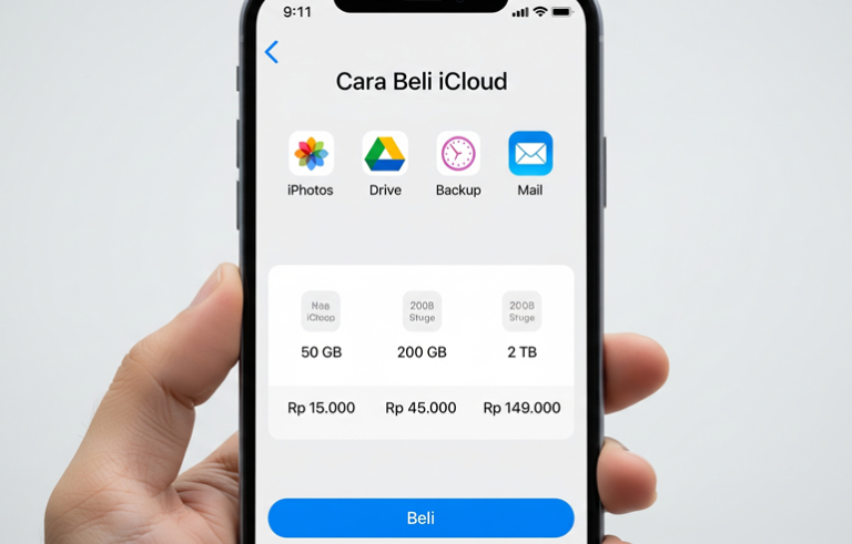 Cara Beli Memori iCloud di iPhone