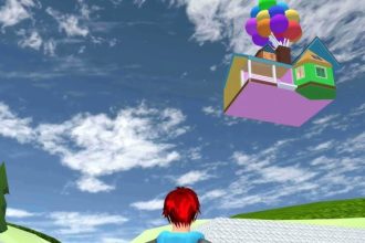 Cara Rahasia Bikin Rumah di Langit Sakura School Simulator