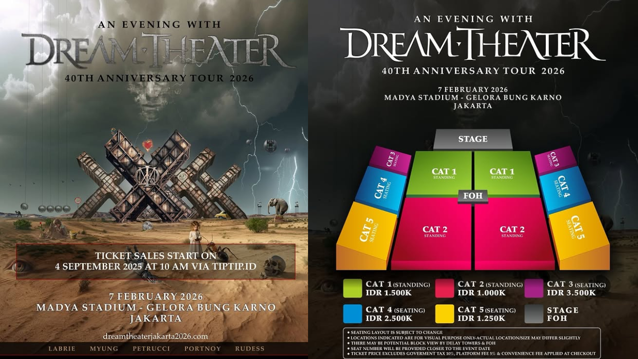 Harga Tiket Konser Dream Theater di Jakarta