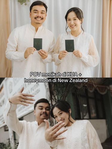 Pasangan Pilih Menikah di KUA dan Bulan Madu ke Selandia Baru